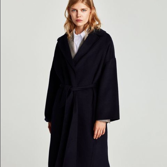 Zara| Oversized Wrap Coat - Picture 3 of 6
